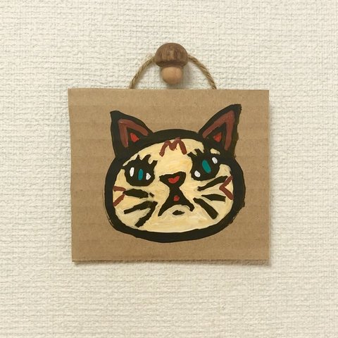 【送料無料】 ダンボール原画   「シャムトラ猫」