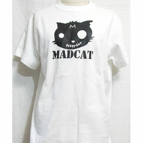 [大きいサイズ]プリントTシャツ「MADCAT」黒猫XXL以上（1-145）