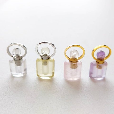 【4種類】天然石香水瓶 アロマペンダント(ミニ)