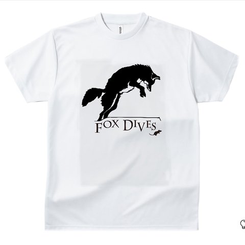 ドライTシャツ　Fox Divesロゴ　glimmer