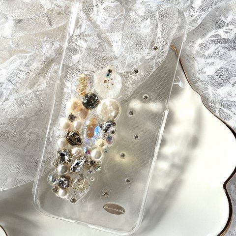 【iphoneｹｰｽ】mermaid dot bijou