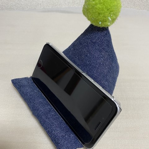 【送料無料】デニム柄スマホクッション 