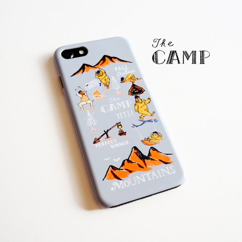 CAMP スマホケース グレー&マスタード