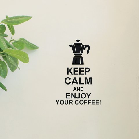 Keep Calm & Enjoy Coffee ウォールステッカー 