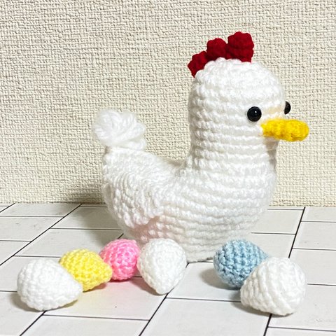 あみぐるみニワトリさん🐓卵付き