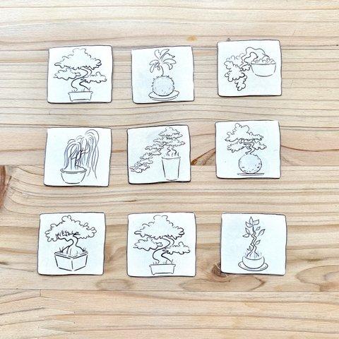 Mini Bonsai Sticker Set ミニ盆栽シールセット