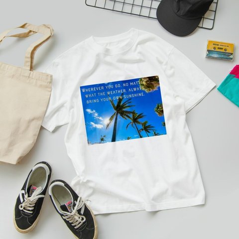 メッセージTシャツ『Your own sunshine』【選べる4色・メンズ/レディース/キッズサイズ対応】.