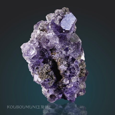 ◆大きい◆フローライト/カルサイト(Fluorite with Calcite)蛍石 S00746