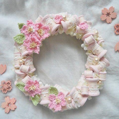 Wreath ***bobbin  merletto farfalla SAKURA piccolo