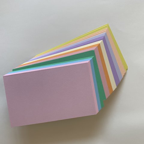 名刺サイズ用紙 100枚 上質紙（特厚）　カラー10色×各10枚　-yohaku-