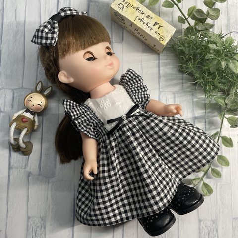 【ゴールデンウィークSALE】ソランちゃん♡メルちゃん♡チェック柄ドッキングワンピース2点セット#292