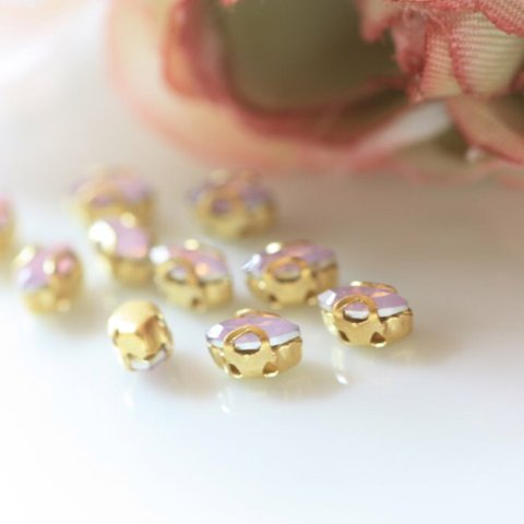 送料無料！！レモン型 3×6mm ♡ ピンクオパール 10個