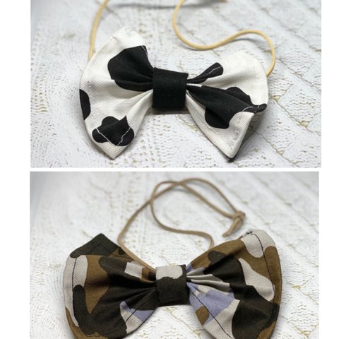 蝶ネクタイのような犬用ネックレス ２個一組