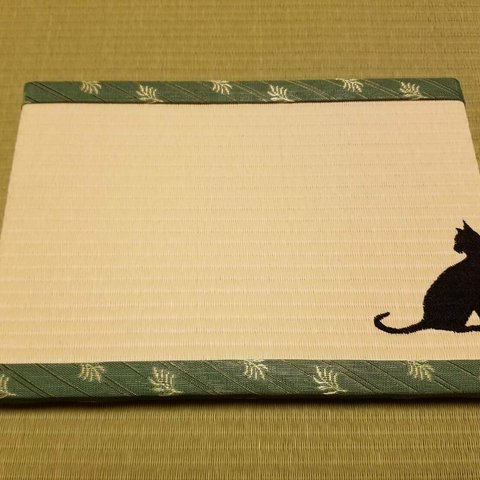 刺繍ミニ畳(猫)