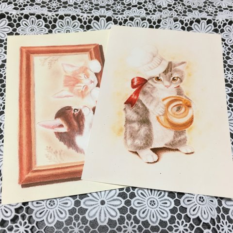 【ポストカードセット】猫のお菓子屋さん&絵画になった猫たち