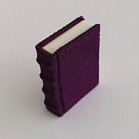 豆本ノート 紫 （洋書風）