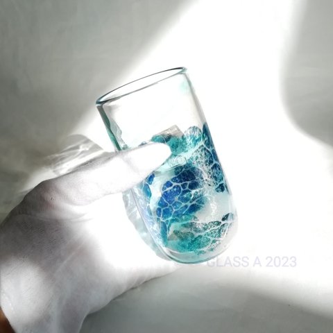 青の揺らぎ  グラス 
