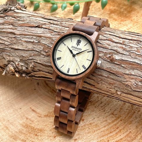 EINBAND Reise Walnut 32mm 木製腕時計 ウッドウォッチ