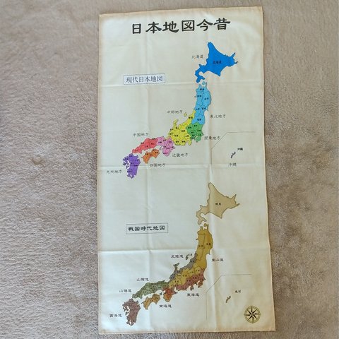 日本地図今昔タペストリー