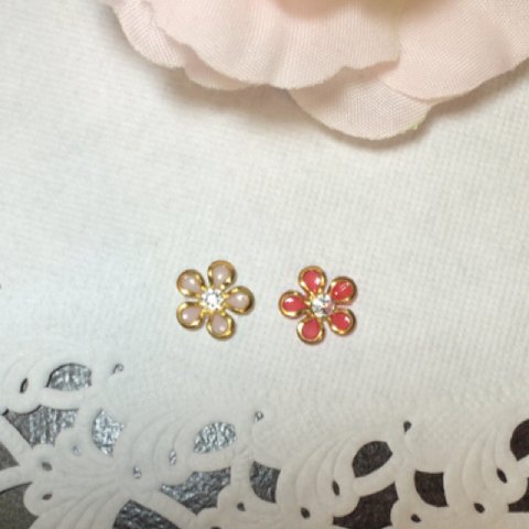 シンプルお花＊ピアス