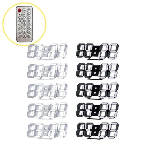 【新品・未使用】LED 時計 デジタル インテリア 韓国 10点セットsm584