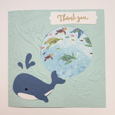 御礼 カード　Thank you　　stampinup  スタンピンアップ rosecraft