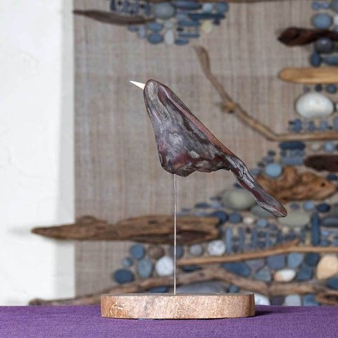 流木の鳥  木の鳥　wood bird　鳥　鳥のオブジェ　（Msaiz）　１５０