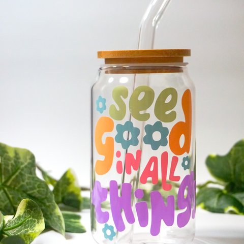 [400 ml] ガラスカップ　See Good In All Things