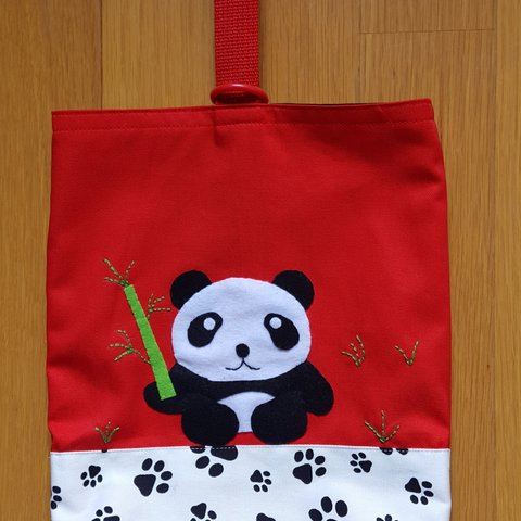 🐼入園・入学準備🎒のんびりパンダの上履き入れ