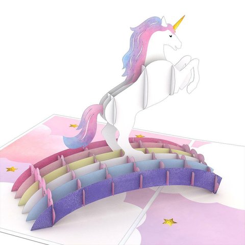 ポップアップグリーティングカード　Encouragement Unicorn