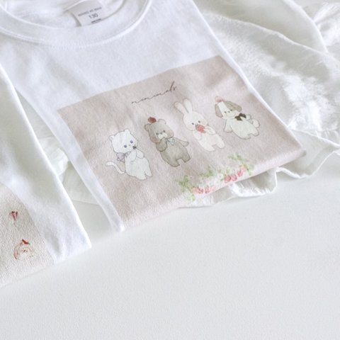  📄特集掲載🌷【100〜160cm mimimals × strawberry】 シンプルWhiteTシャツ Kidsサイズ