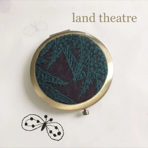 コンパクトミラー★ミナペルホネン  ハンドメイドland theater