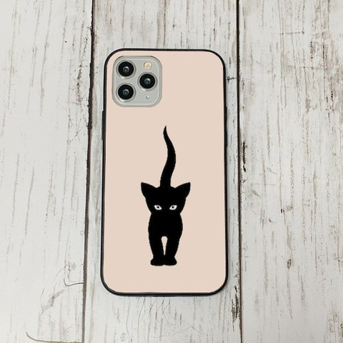 スマホケース6 期間限定 iphone 強化ガラス おしゃれ 北欧 猫シルエット2　アンティーク　運気　かわいい　絵画 iface