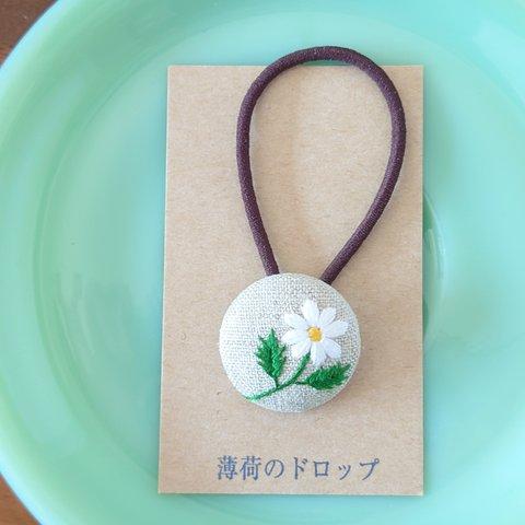 「マーガレット・ナチュラル29」刺繍ヘアゴム★送料込み★