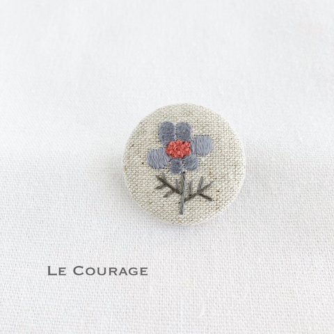 【mini】小花の刺繍ブローチ④