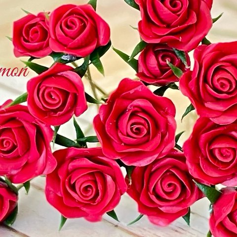 Rumonミニチュア  薔薇　赤色