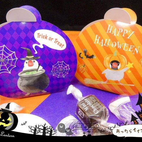 復刻版★6枚入★ハロウィン用プチギフト箱【文鳥さんのハロウィン】