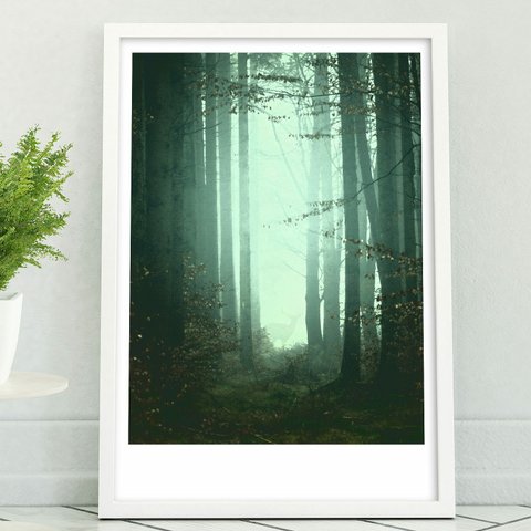 アートポスター / Misty forest おしゃれインテリア・北欧、モノトーン好きの方に☆