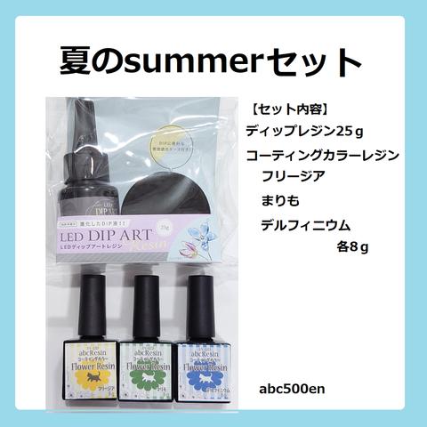 🐬夏のsummerセット🐬　ディップレジンセット　期間限定/レジン液/フリージア/マリモ/ディルフィニム/ディップレジン