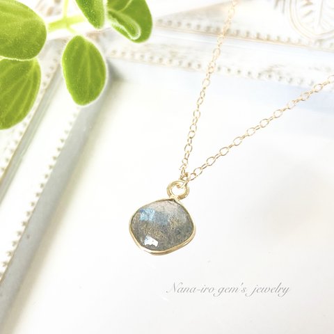 14kgf  labradorite necklace