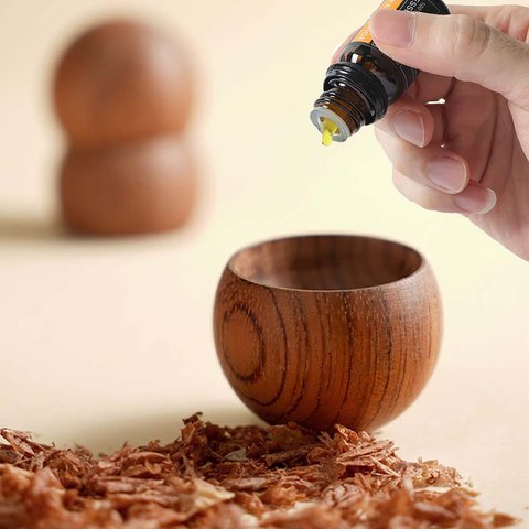 アロマディッシュ アロマウッド アロマディフューザー 木製(小さい円型-カリン)