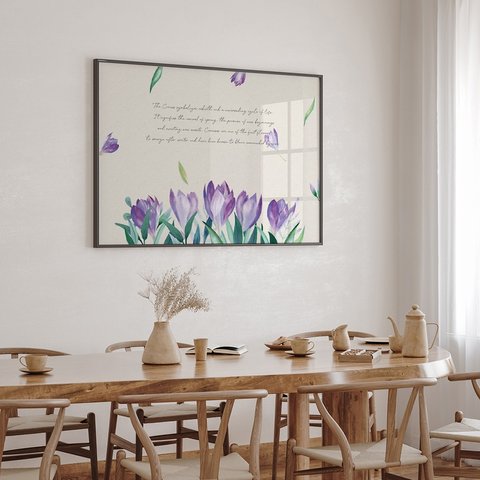 クロッカスのポスター / i1142 /  冬から春の球根の花　ボタニカル　インテリアポスター