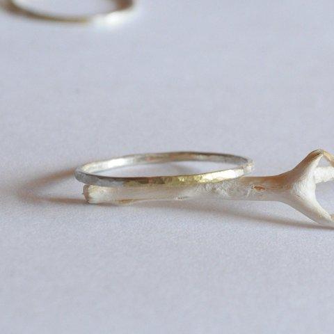 1/6 　brass&silver ring