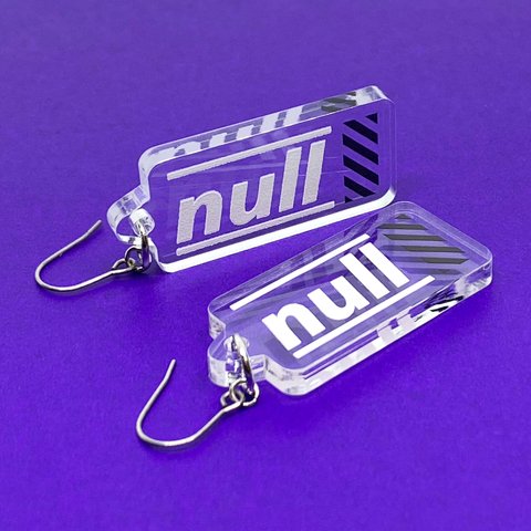 【null】ピアス・イヤリング│アクリルアクセサリー│││ユニーク│モード系│ストリート系│モノトーン│個性的│カッコイイ