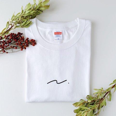 オーバービッグTシャツ「nami」／ホワイト
