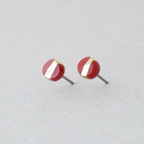 だるまピアス RED