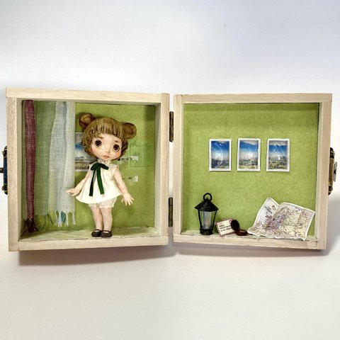 KuKuBeA(くくべあ)＆緑のドールハウス　和紙人形