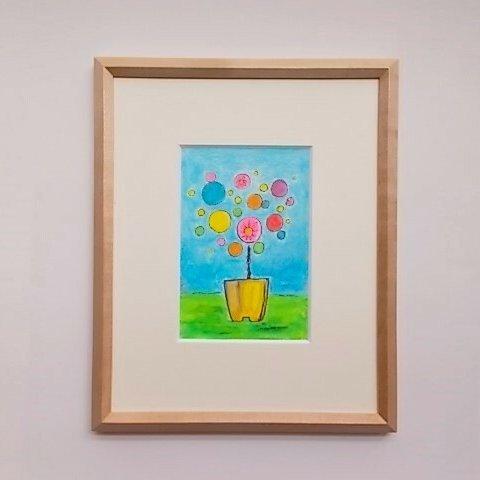 絵画 インテリア  額絵 原画 水彩画 花の絵 夢の中で見た花たち１