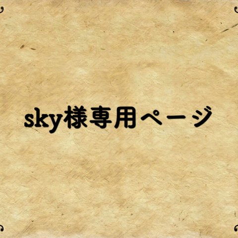 sky様専用ページ