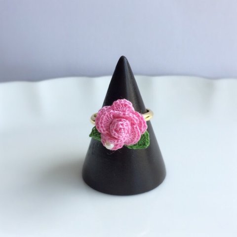 小さな薔薇のリング-ピンク-